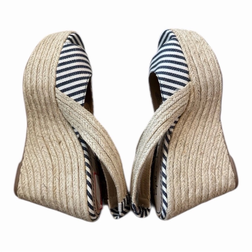 Splendid Striped Espadrille Wedge Sandals 7.5 - Picture 3 of 5